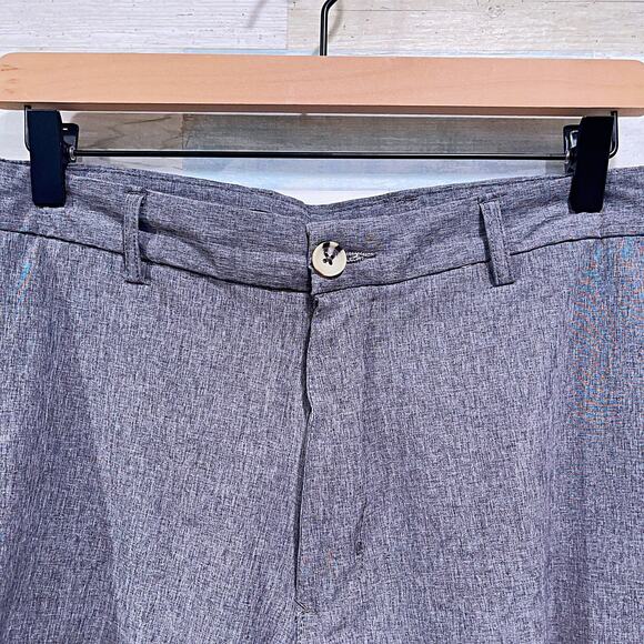 Tailorbyrd 8" Woven Performance Golf Shorts Gray Flat Front Stretch Mens 32 - Picture 2 of 7